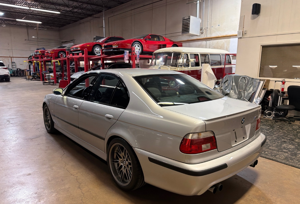 Silver BMW E39 M5 sedan moved by Allstar Hauling